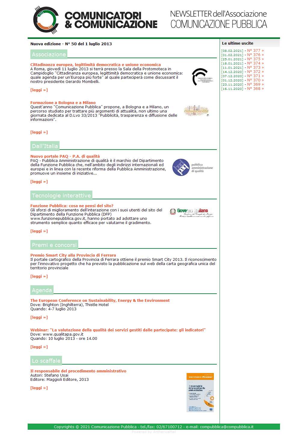 Comunicatori e Comunicazione n� 50 - 1 luglio 2013