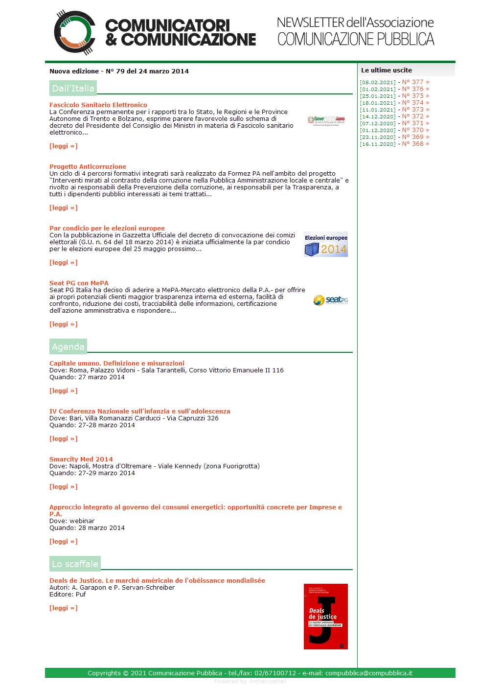 Comunicatori e Comunicazione n� 79 - 24 marzo 2014