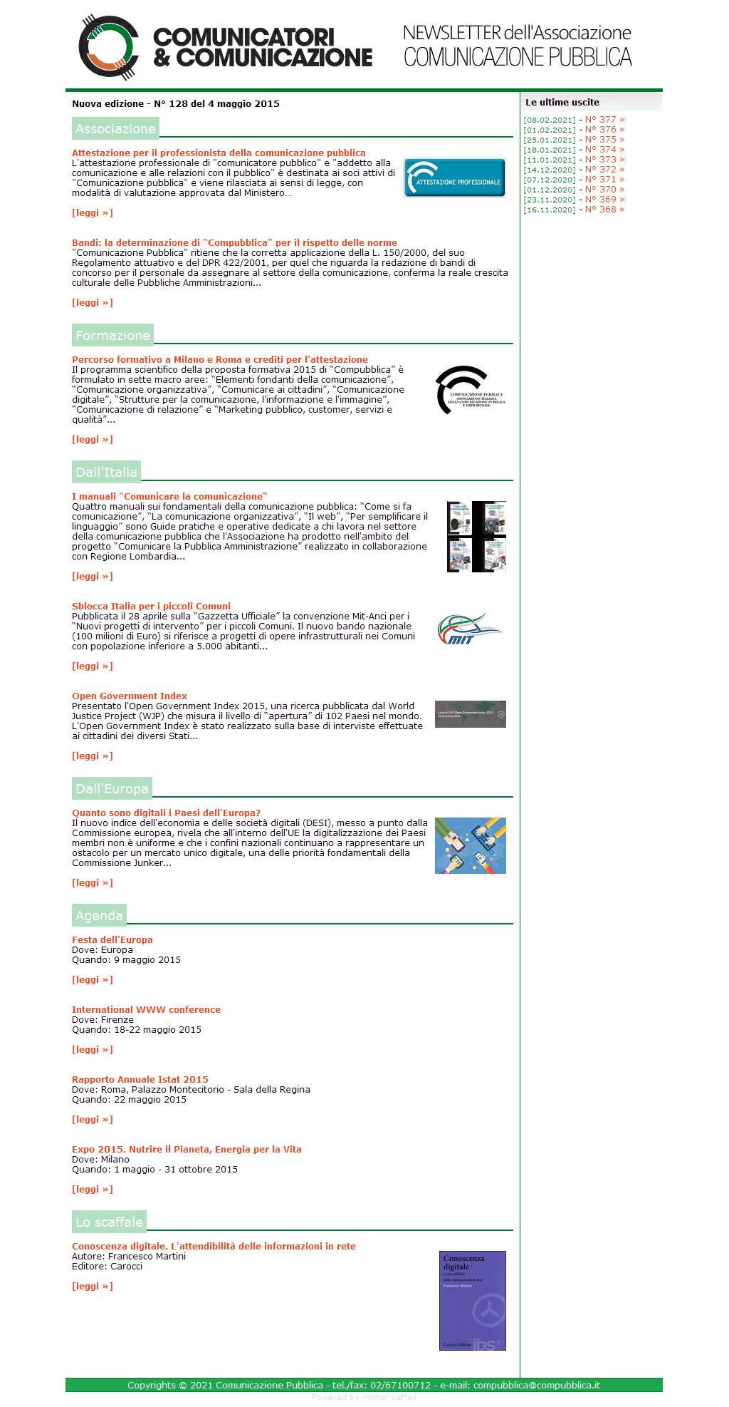Comunicatori e Comunicazione n� 128 - 4 maggio 2015
