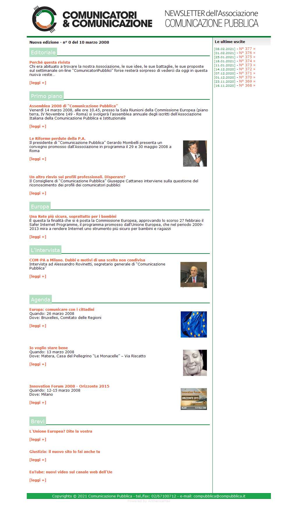 Comunicatori e Comunicazione n� 0 - 10 marzo 2008